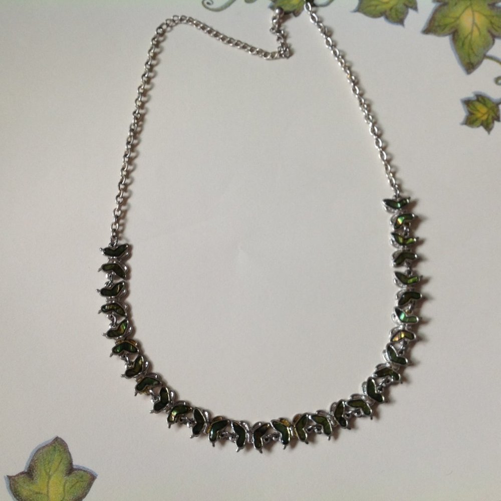 **Sale** Vintage Imitation Abalone Butterfly Choker